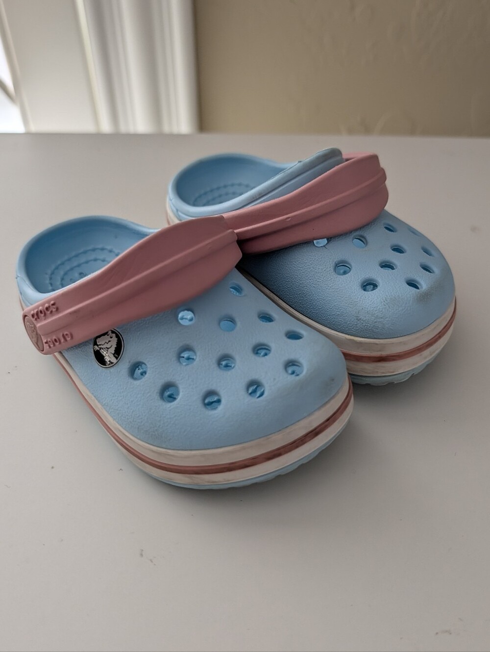 Crocs Crocband Light Blue and Pink